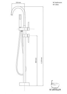 Напольный смеситель для ванны NT Bagno Polo NT1002 хром