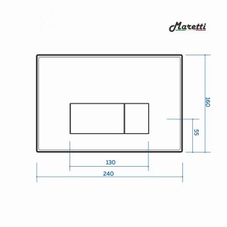 Клавиша смыва Maretti Umbria AC12UM-740, белый