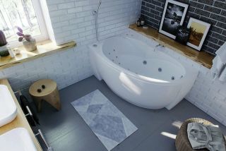 Акриловая ванна Aquatek Бетта BET150-0000067 150х95 см левая с фронтальным экраном сборно-разборный сварной каркас