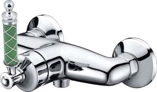 Смеситель для душа Boheme Vogue хром Murano, бирюзовое_Комплект хром