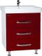 Тумба под раковину Bellezza Рокко 60см красный 00000010154