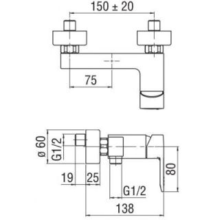 Смеситель Nobili New Road RD00130CR для душа