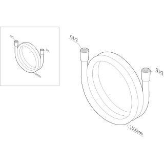 Душевой шланг AM.PM 150 F0415122 Черный