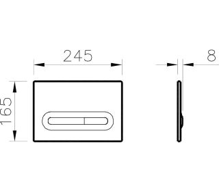 Клавиша смыва Vitra Loop T 740-0780