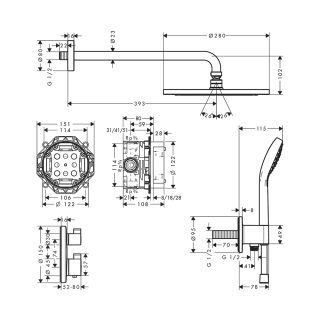 Душевая система Hansgrohe Ecostat S 27954000 хром