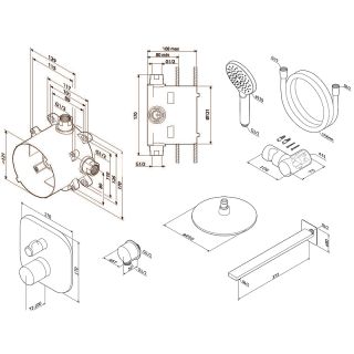 Душевая система AM.PM FM005RH00 с термостатом Хром