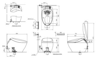 Электронный напольный унитаз TOTO Neorest NX CS901VR#NW1 безободковый белый