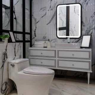 Зеркало Silver Mirrors Мальта 60см чёрный LED-00002353