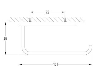 Держатель для туалетной бумаги Omnires Darling чёрный DA70510BL