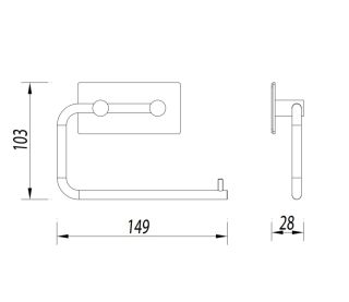 Держатель для туалетной бумаги Omnires Strong хром ST30510CR