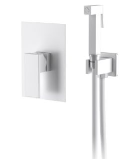 Гигиенический душ со смесителем DQ Bayern.Liszt DA1515008 белый матовый