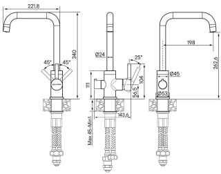 Смеситель для кухни Paulmark Logas Lo213021-310 серый