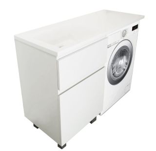 Напольная тумба под раковину Эстет Dallas Luxe ФР-00002308 Л/П 100см два ящика белый