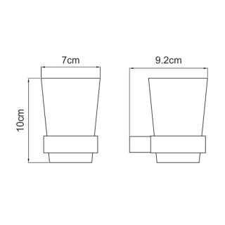 WasserKRAFT Стакан для щеток K-7928