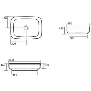 Раковина Kerasan Tribeca 514101 белая 60 см