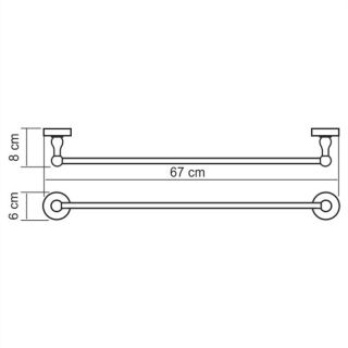 WasserKRAFT Полотенцедержатель одинарный K-8530