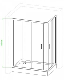 Душевой уголок Royal Bath HPD 90x80см белый RB8090HPD-T