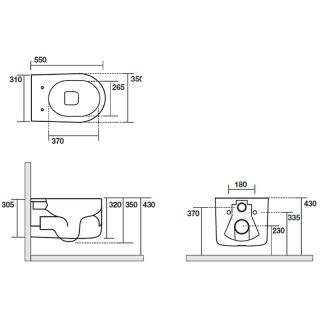 Унитаз Kerasan Nolita 531411 подвесной Verde без сиденья