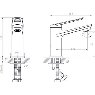 Смеситель для раковины RUSH Socotra (ST1235-11)