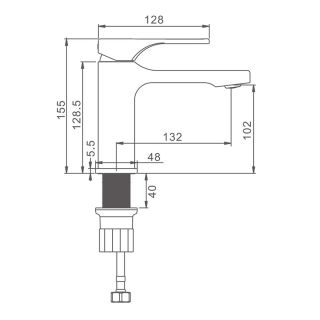 Смеситель для раковины Splenka S55.10.08 белый