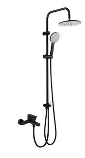 Душевая система Agger A0293544 смеситель с изливом, черный