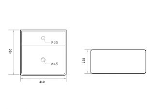 Раковина Orange B04-405w накладная