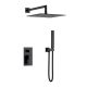 Душевой комплект Boheme Qubic 474-3-B чёрный матовый