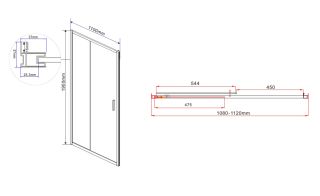 Душевая дверь Vincea Garda VDS-1G110CH 110 см