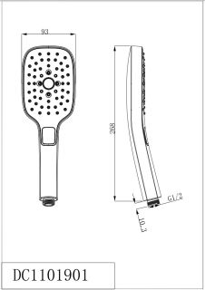 Душевая лейка DQ хром DC1101901
