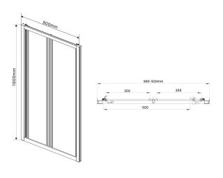 Душевая дверь Vincea Extra VDB-1G900CH 90 см