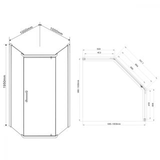 Душевой уголок Vincea Stresa VSP-1S100CH 100x100 см