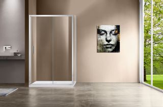 Душевой уголок Vincea VSR-1G9011CL, 1100*900, хром, стекло прозрачное