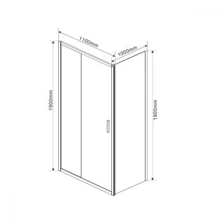 Душевой уголок Vincea Garda VSR-1G1011CL 110 x 100 см
