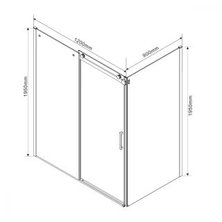 Душевой уголок Vincea Como VSR-1C9012CL 120x90 см