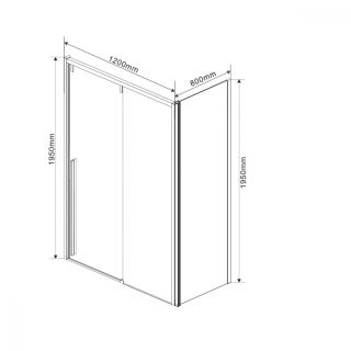 Душевой уголок Vincea Lugano VSR-1L8012CL-1 120 x 80 см