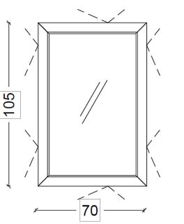 Зеркало с подсветкой Armadi Art Dolce 567-BB 70 см бронзированный коричневый