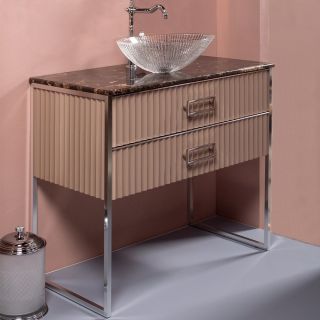 Тумба под раковину Armadi Art Monaco 80см капучино/хром 867-080-CPR