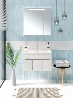 Тумба под раковину Runo подвесная 3 двери (под умывальник Omega 75) Парма 75 (00-00001039)