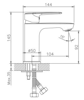 Смеситель для раковины Haiba HB10563 хром