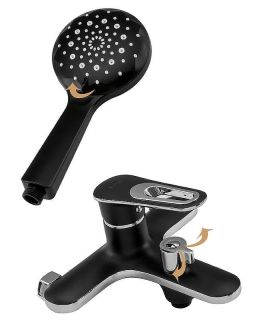 Смеситель для ванны и душа Frap F3249-6 черный хром