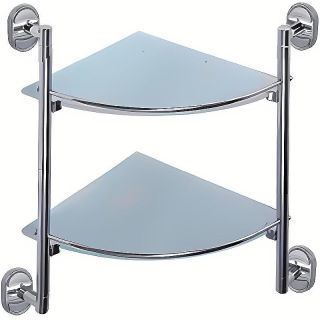 Стеклянная полка Frap F1907-2 хром