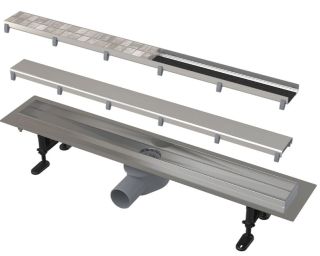 Душевой лоток AlcaPlast Fit&Go с двухсторонней решеткой Double 85см хром APZ13-DOUBLE9-850