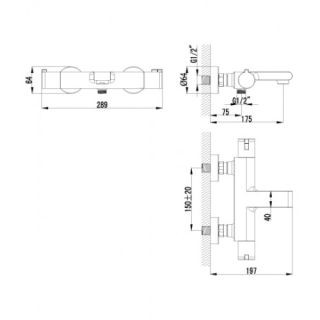 Смеситель для ванны Lemark Yeti (LM7832C)