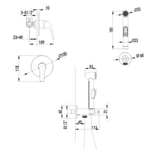 Смеситель гигиенический душ Lemark Plus Advance (LM1219C)