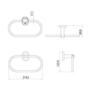 Держатель для полотенец Lemark Atlantiss (LM3235C)