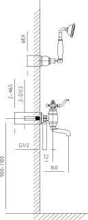 Смеситель для ванны Timo Lina антик 7034/02Y