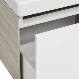 Тумба под раковину Акватон Асти 55см белый/ясень шимо 1A263101AXD70