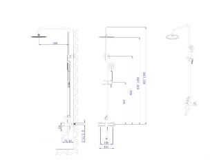 Душевая система с изливом RUSH Santiago (SUS1116-40)