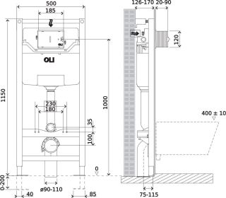 Комплект унитаза с инсталляцией Point Меркурий 879235pKA01+PN41831 с сиденьем Микролифт