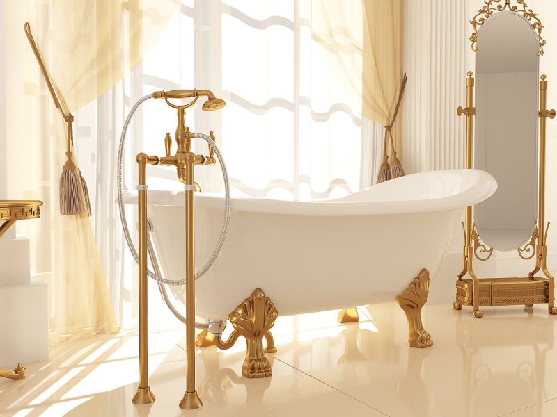 Ванна из искусственного камня AquaStone Скарлет 170x80см ножки хром